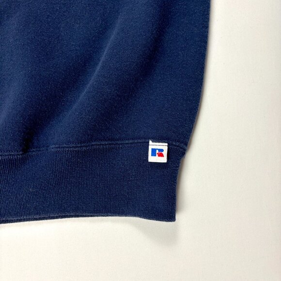 VTG Alpha Psi Omega Crewneck Sweatshirt Blue Sz XL Russell Athletic Frat Theatre - Picture 3 of 6